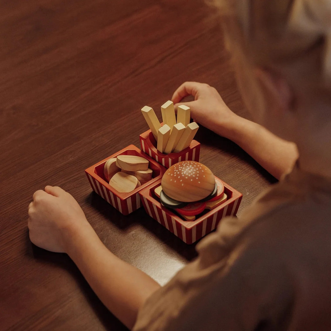 MamaMemo Wooden Food - Burger Set