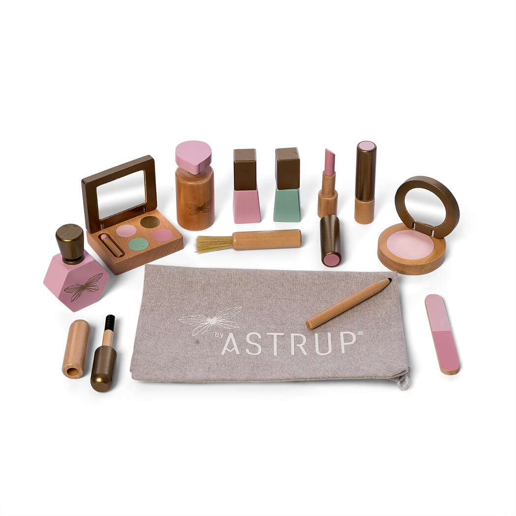 by Astrup Wooden Role Play Make Up Set, 13 pcs Default Title