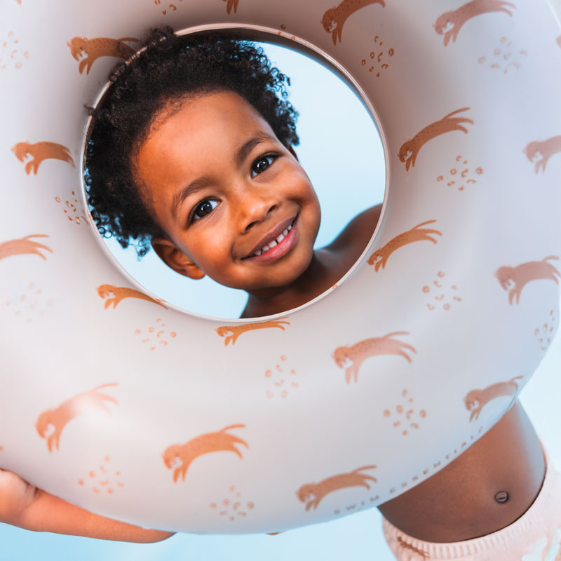 Swim Essentials Inflatable Swim Ring - Leopard, 55 cm
