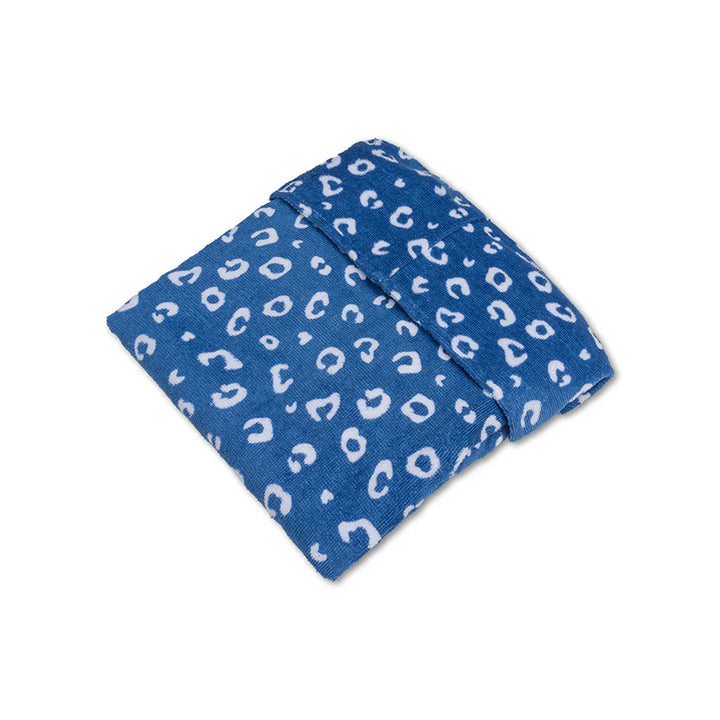 Swim Essentials Luxe Beach Towel, Blue Leopard