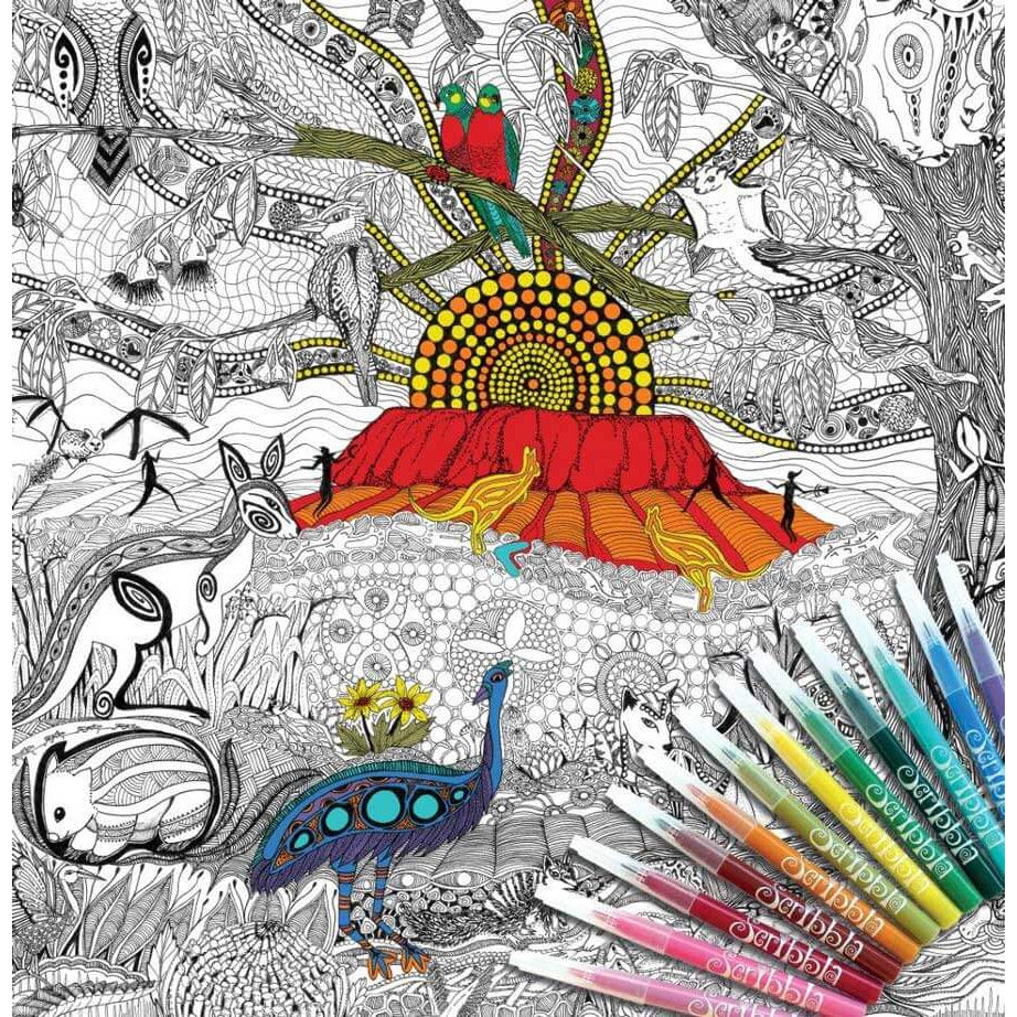 ColourAway Colouring In Poster Kit - Land Downunder