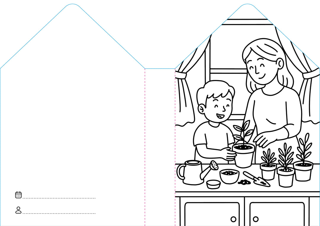 Sassi Colouring Book House - Home