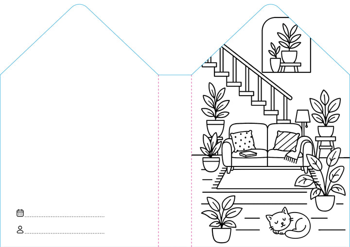 Sassi Colouring Book House - Home