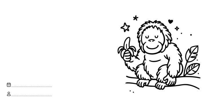 Sassi Colouring Book Square - Jungle Animals