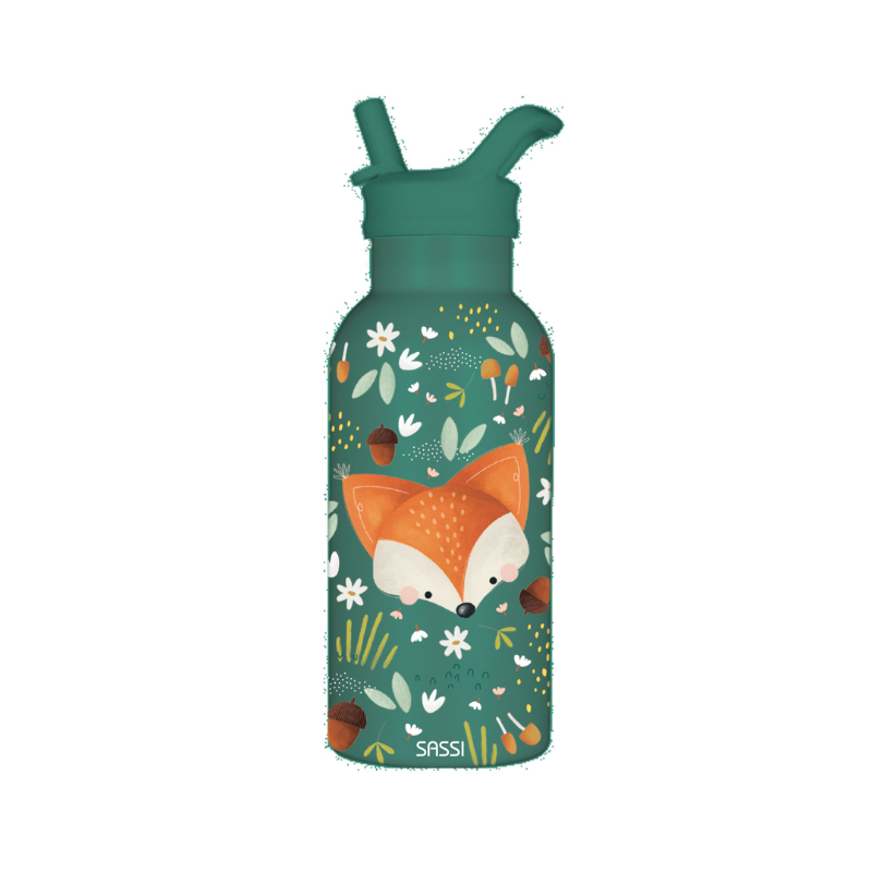 Sassi Vacuum Insulated Stainless Steel Drink Bottle 350 ml - Crunchy The Fox