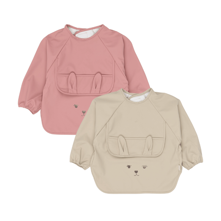 Fabelab - Smocks with Sleeves and Pockets - Bunny Ash Rose, 2 pcs