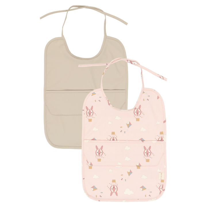 Fabelab - Bibs with Pocket - Little Flyers Bunny on the Air, 2 pcs