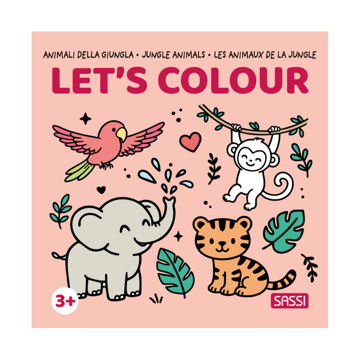 Sassi Colouring Book Square - Jungle Animals