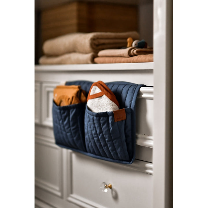 Fabelab - Quilted Crib or Wall Pocket Storage Small - Vintage Blue