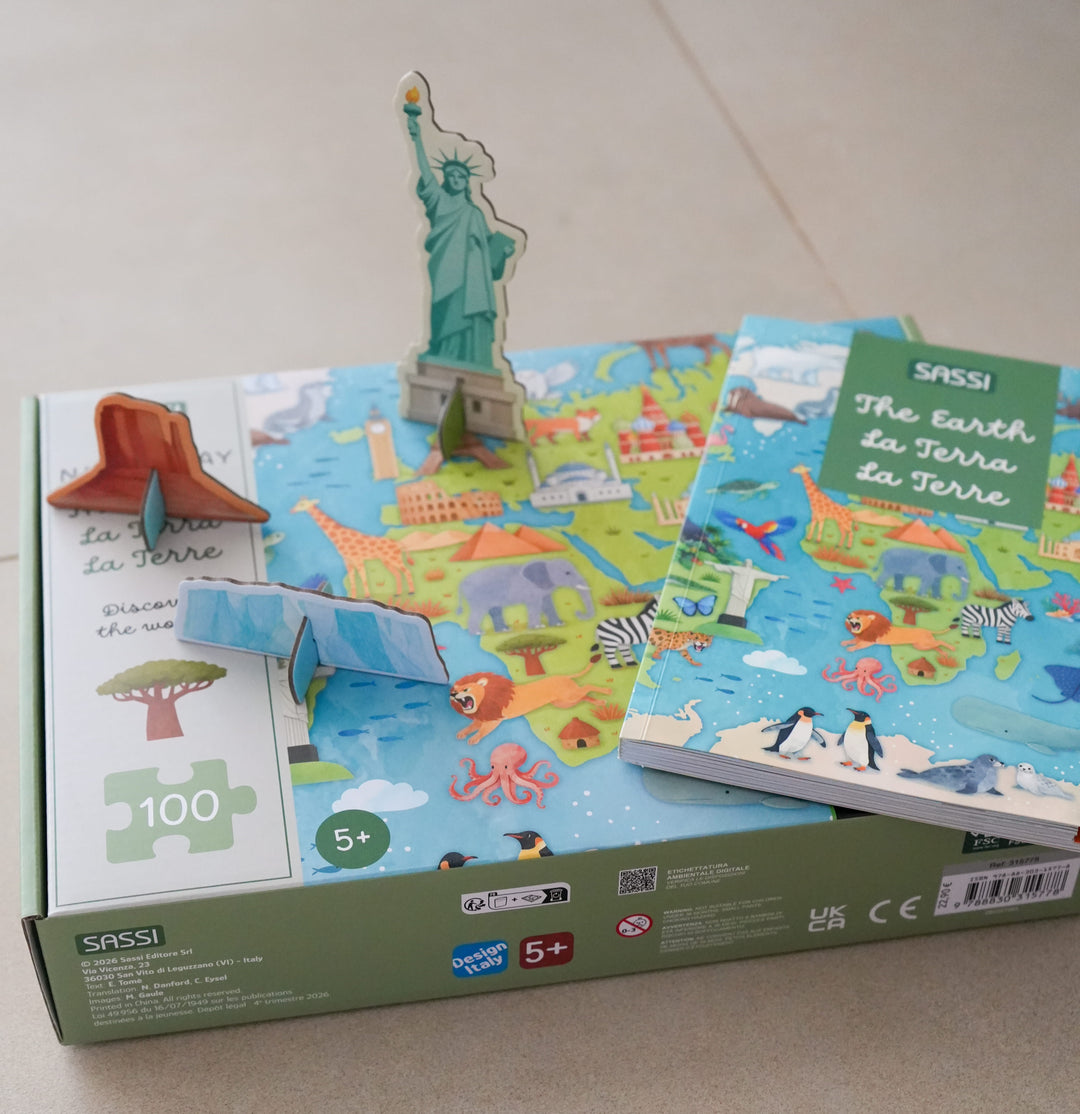 Sassi Glow-in-the-Dark Night &amp; Day Puzzle &amp; Book Set - Earth