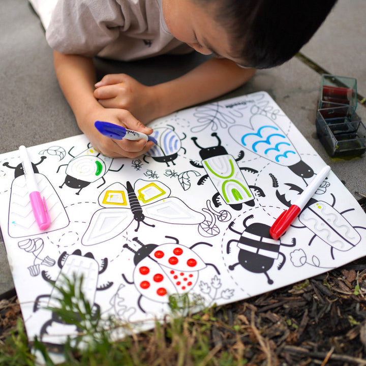 HeyDoodle - Sensory Colouring &amp; Doodle Mat - Busy Bugs