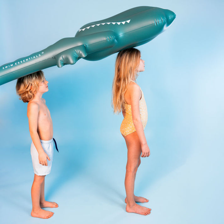 Swim Essentials Inflatable Float - Green Crocodile, 177 cm