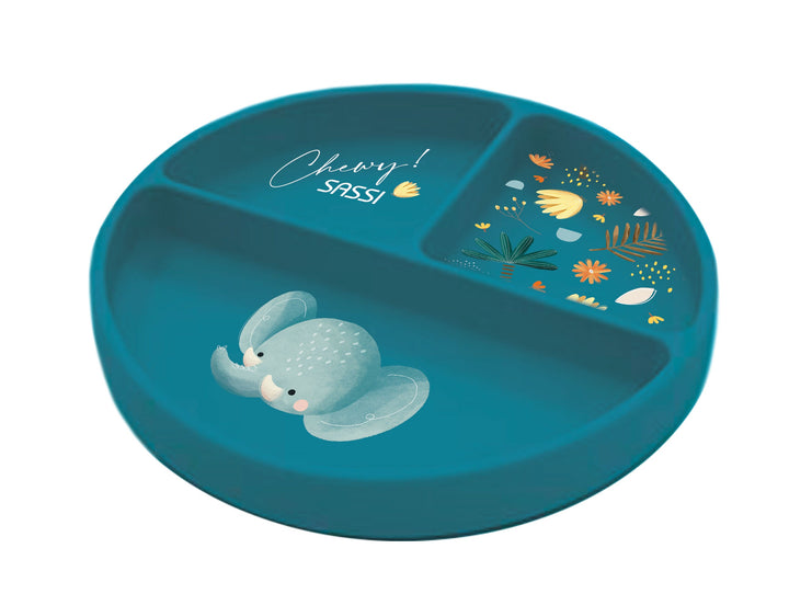 Sassi Silicone Meal Plate - Chewy The Elephant