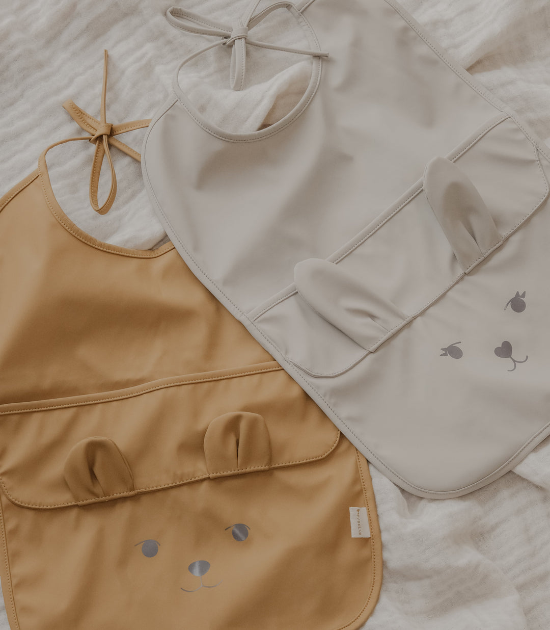 Fabelab - Bibs with Pockets - Bear, 2 pcs