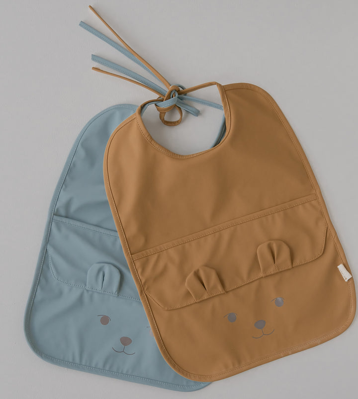 Fabelab - Bibs with Pockets - Bear, 2 pcs