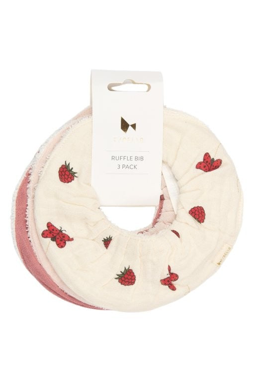 Fabelab - Ruffle Bib - Into the Garden - 3 pack