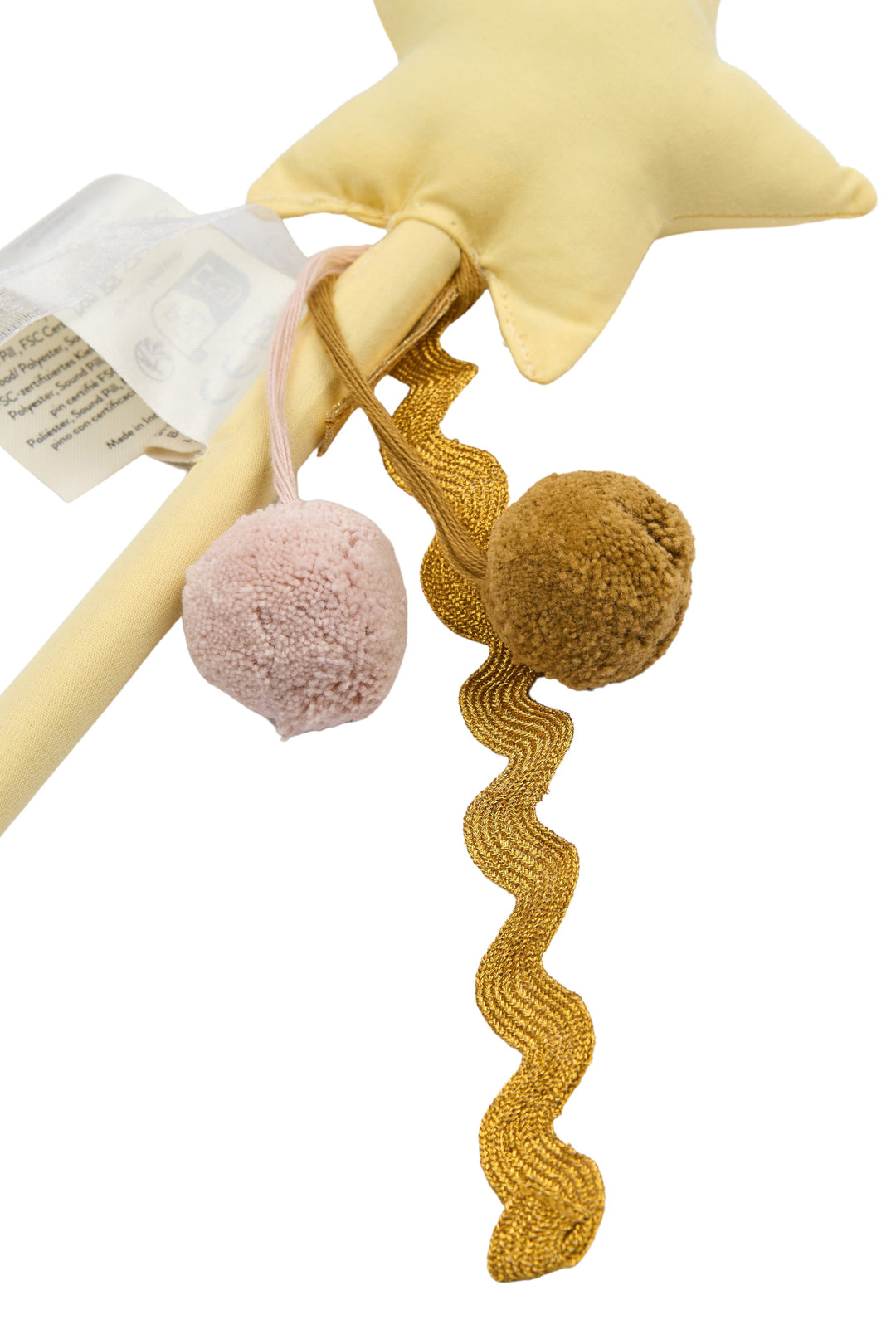 Fabelab Fabric Dress-up - Magic Wand, Yellow &amp; Pink