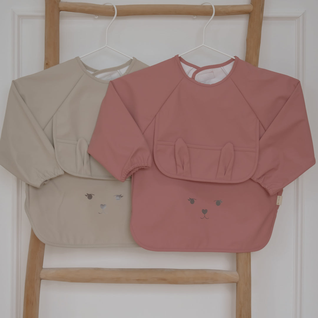 Fabelab - Smocks with Sleeves and Pockets - Bunny Ash Rose, 2 pcs