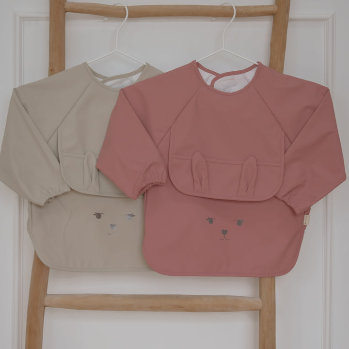 Fabelab - Smocks with Sleeves and Pockets - Bunny Ash Rose, 2 pcs