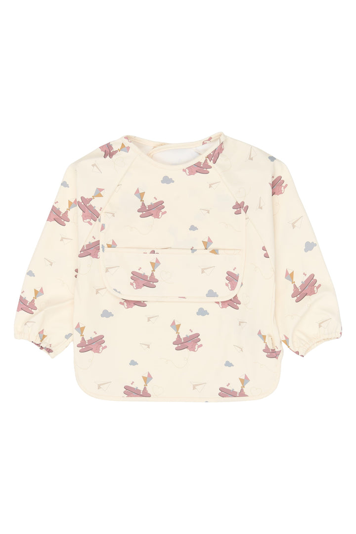 Fabelab - Smocks with Sleeves and Pockets - Little Flyers Airplane Rose, 2 pcs