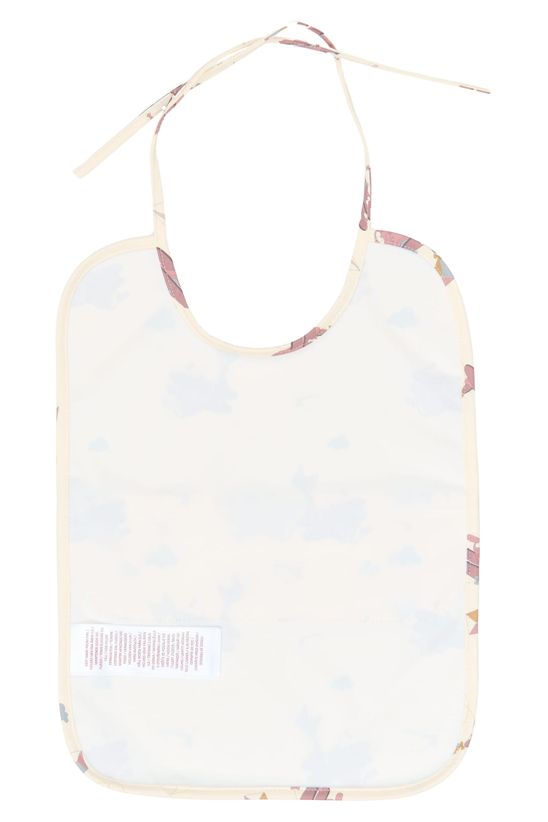 Fabelab - Bibs with Pocket - Little Flyers Airplane Ash Rose, 2 pcs