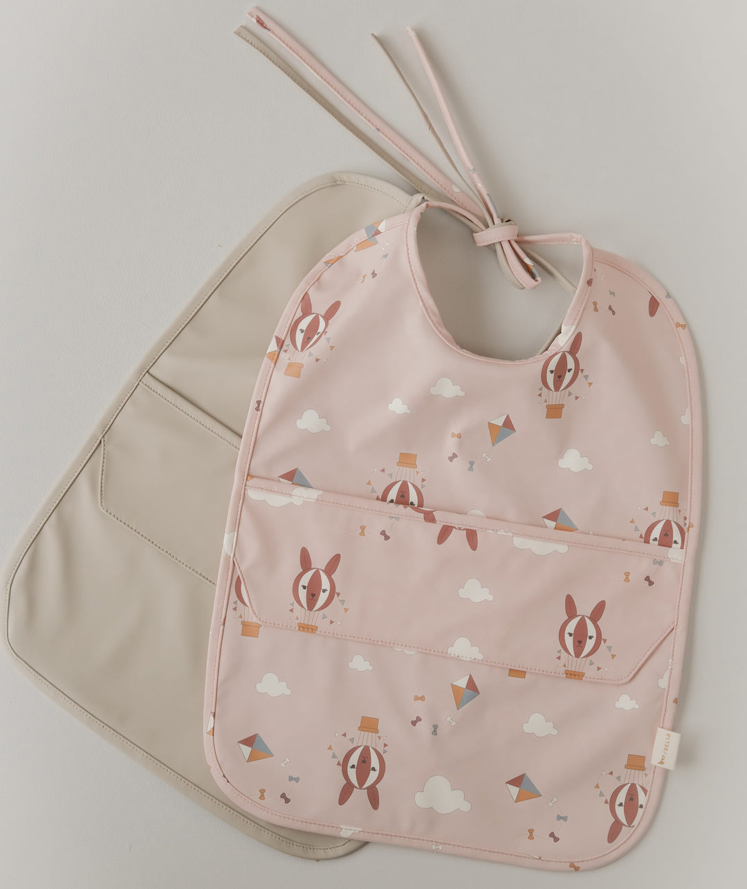 Fabelab - Bibs with Pocket - Little Flyers Bunny on the Air, 2 pcs