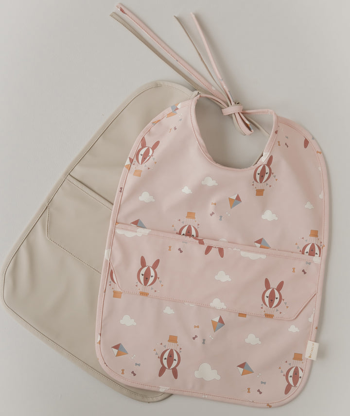 Fabelab - Bibs with Pocket - Little Flyers Bunny on the Air, 2 pcs