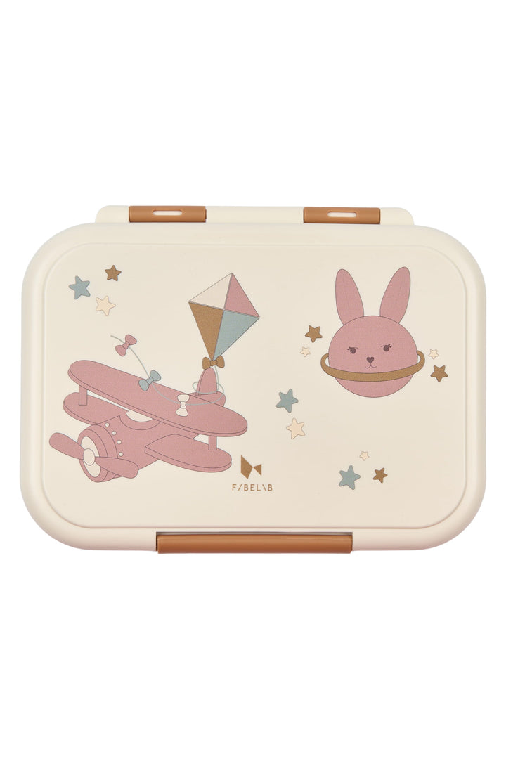 Fabelab Stainless Steel and PP Plastic Lunch Box - Bunny Airplane