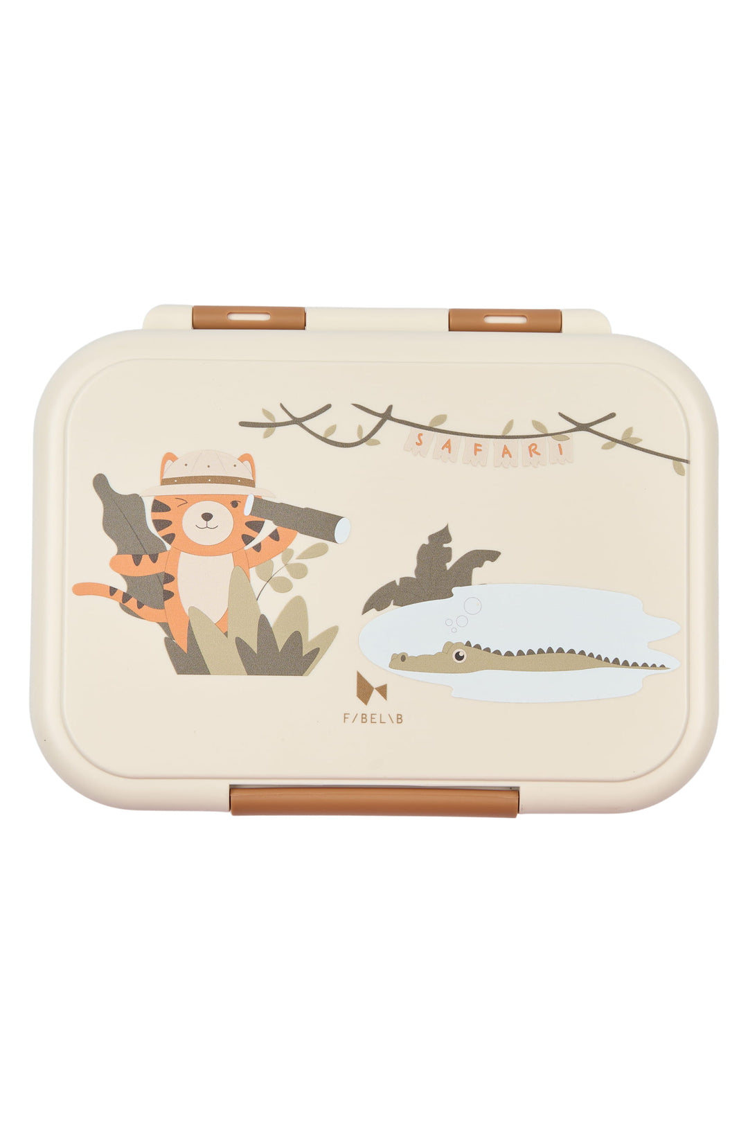 Fabelab Stainless Steel and PP Plastic Lunch Box - Safari Jungle Tiger