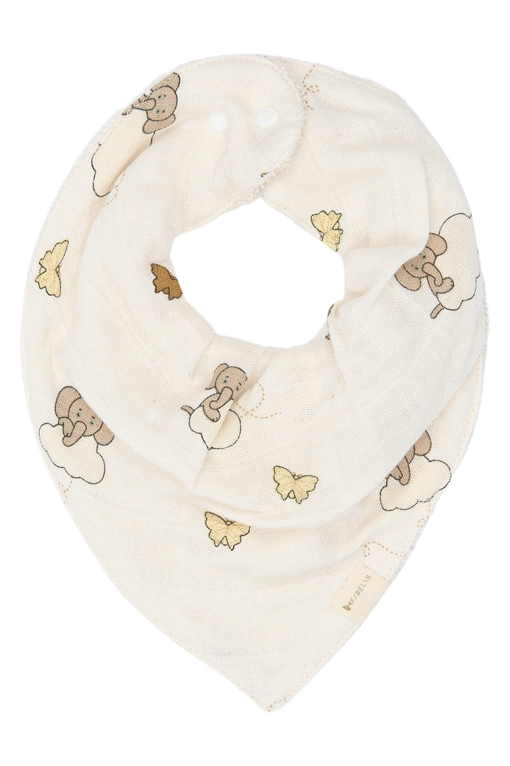 Fabelab - Organic Cotton Bandana Bibs, Elephant on the Air, 3pcs
