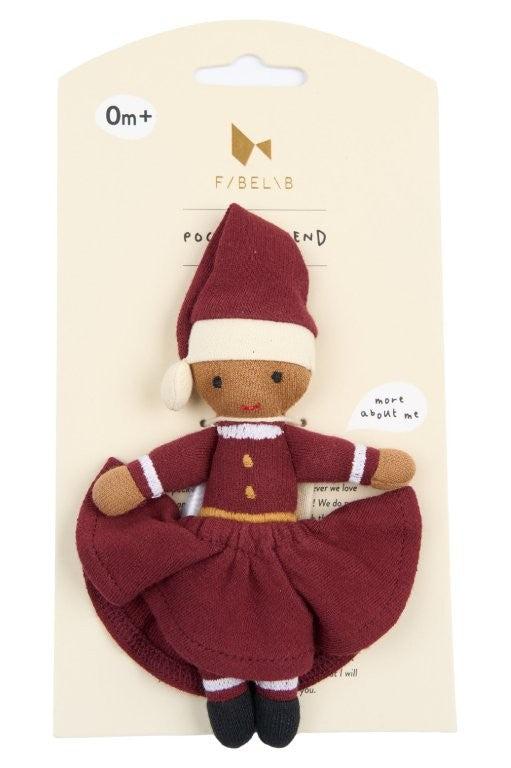 Fabelab - Pocket Friend - Mrs Santa, 14 cm