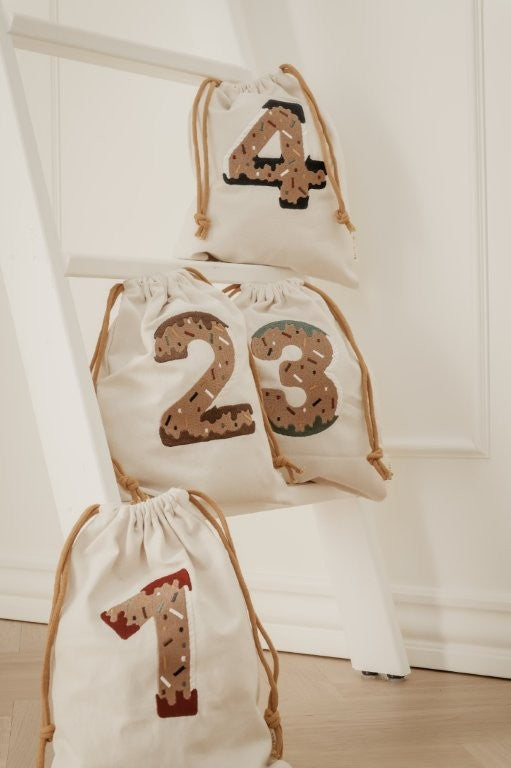 Fabelab Christmas - Gift Bags, Advent Countdown, 4 pcs