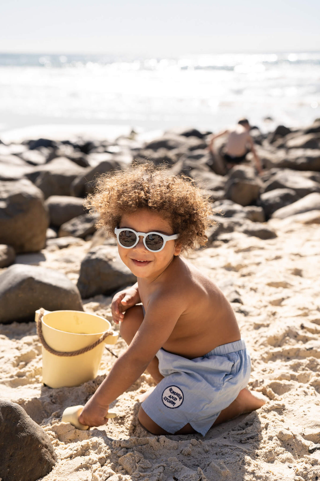 Frankie Ray Eco Baby Sunglasses, Light Bay Blue