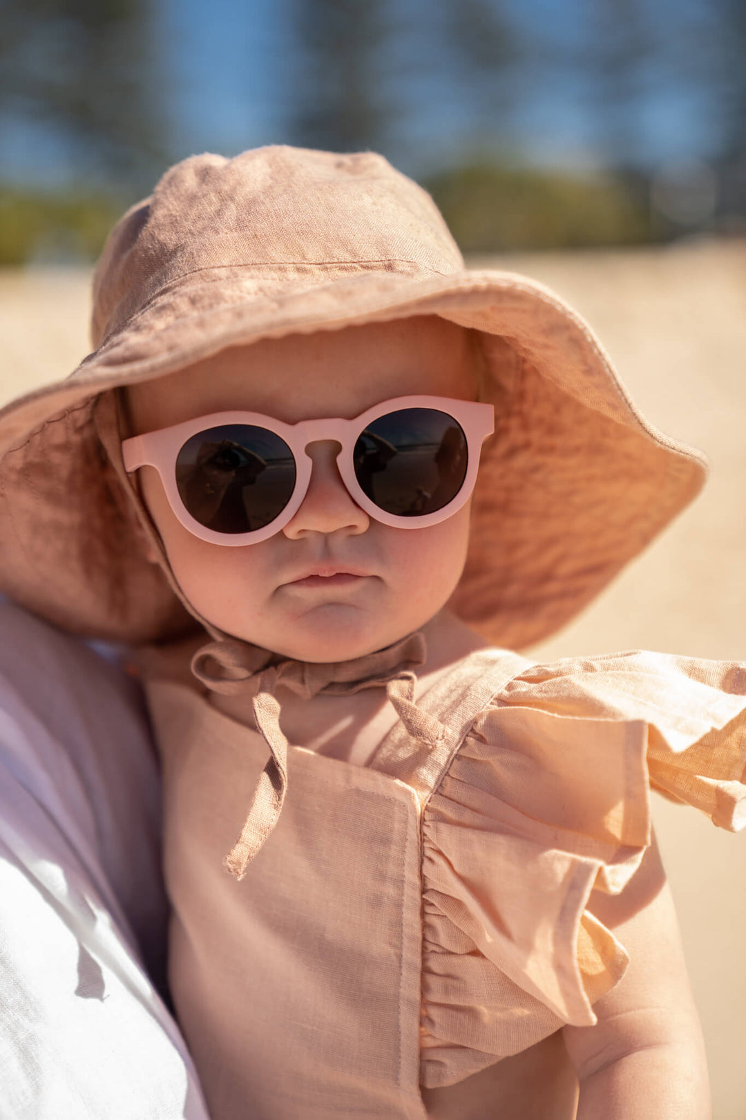 Frankie Ray Eco Baby Sunglasses, Shell Pink