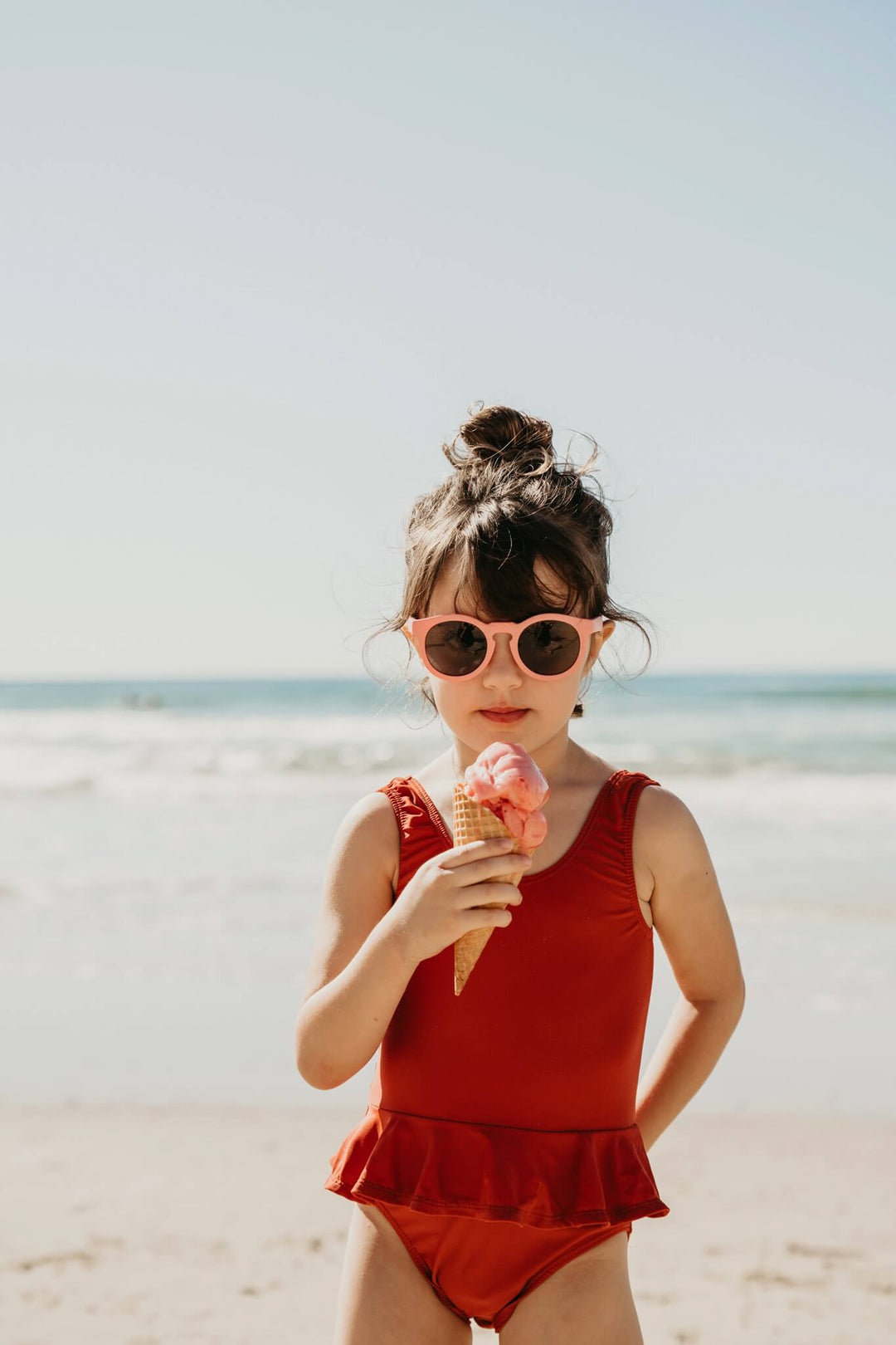 Frankie Ray Eco Kids Sunglasses, Coral Pink