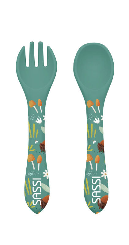 Sassi Silicone Cutlery Set - Crunchy The Fox