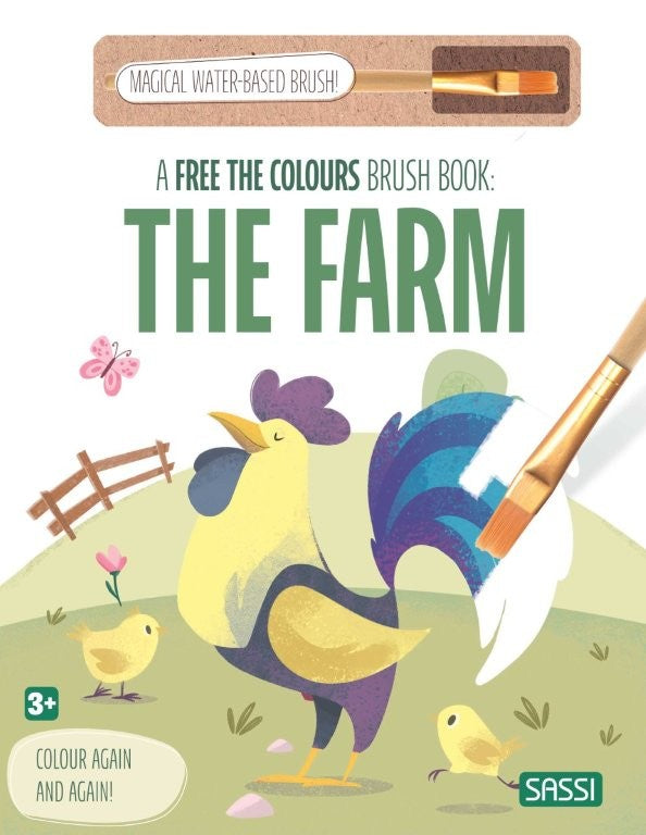 Sassi Free the Colours Reusable Paint Brush Book - The Farm
