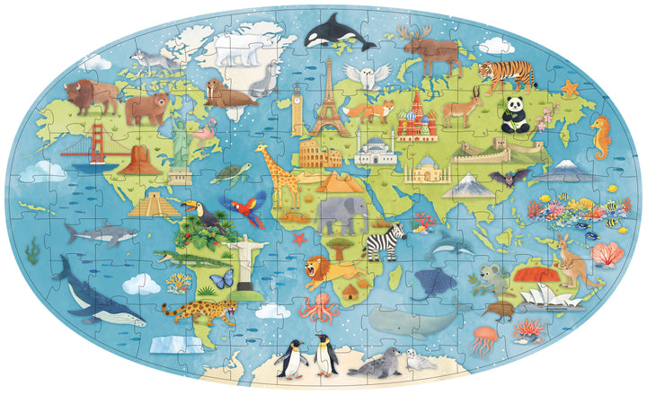 Sassi Glow-in-the-Dark Night &amp; Day Puzzle &amp; Book Set - Earth