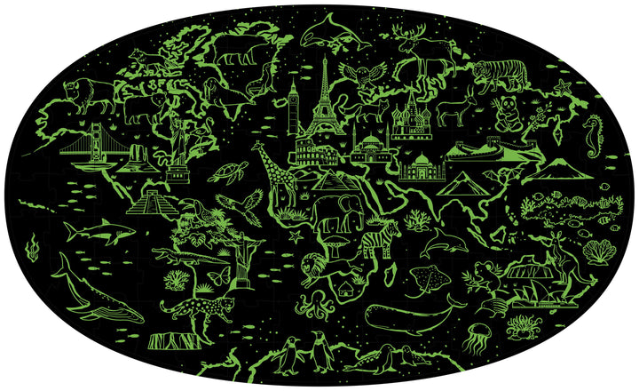 Sassi Glow-in-the-Dark Night &amp; Day Puzzle &amp; Book Set - Earth
