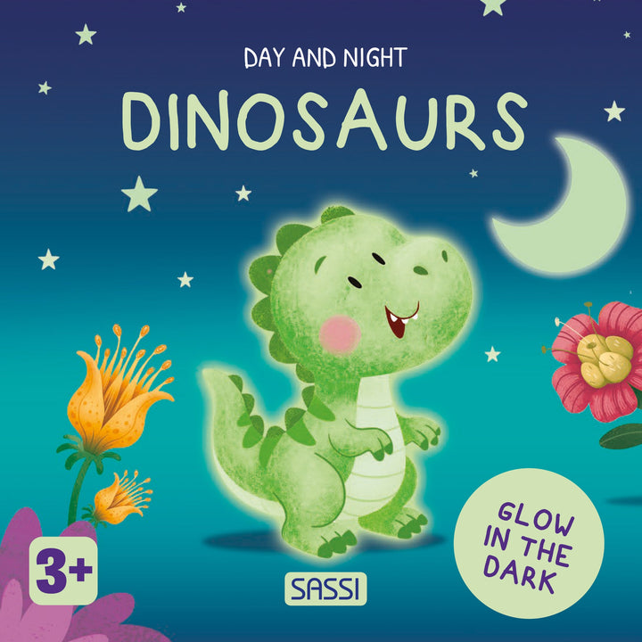 Sassi Board Book - Glow-In-The-Dark - Dinosaurs