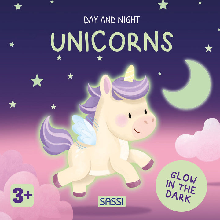 Sassi Board Book - Glow-In-The-Dark - Unicorns