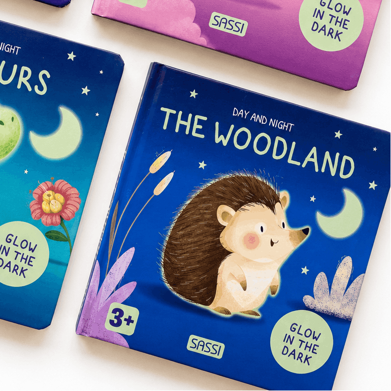 Sassi Board Book - Glow-In-The-Dark - The Woodland