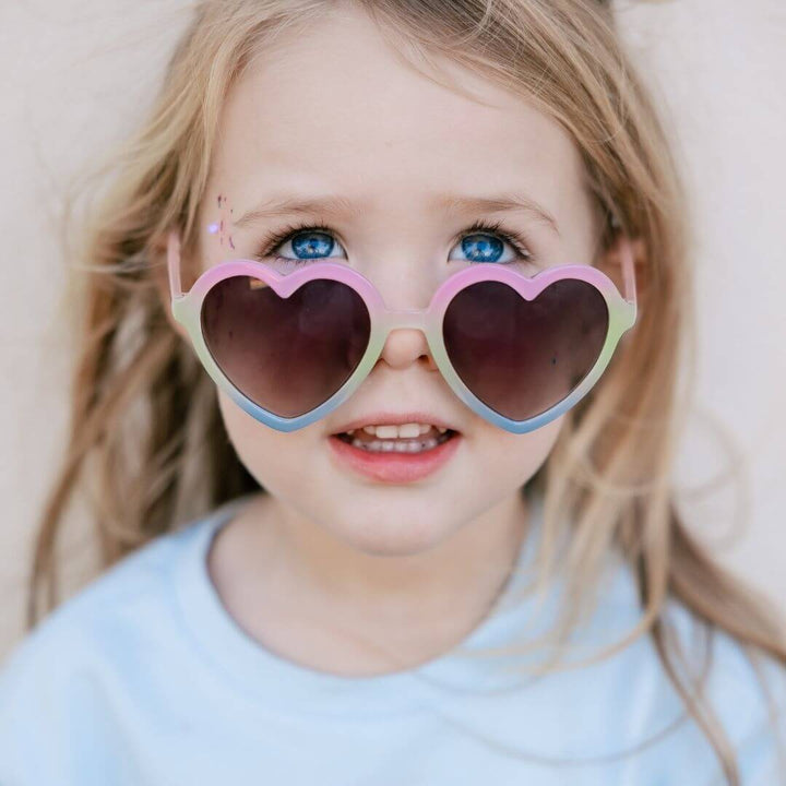 Frankie Ray Kids Sunglasses -  Heart, Rainbow
