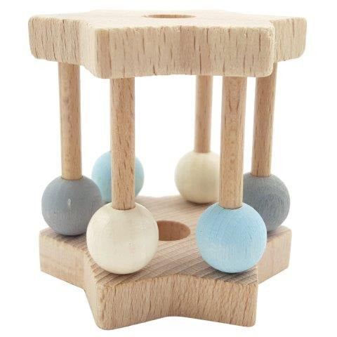 Hess-Spielzeug Rattle Star Natural Blue