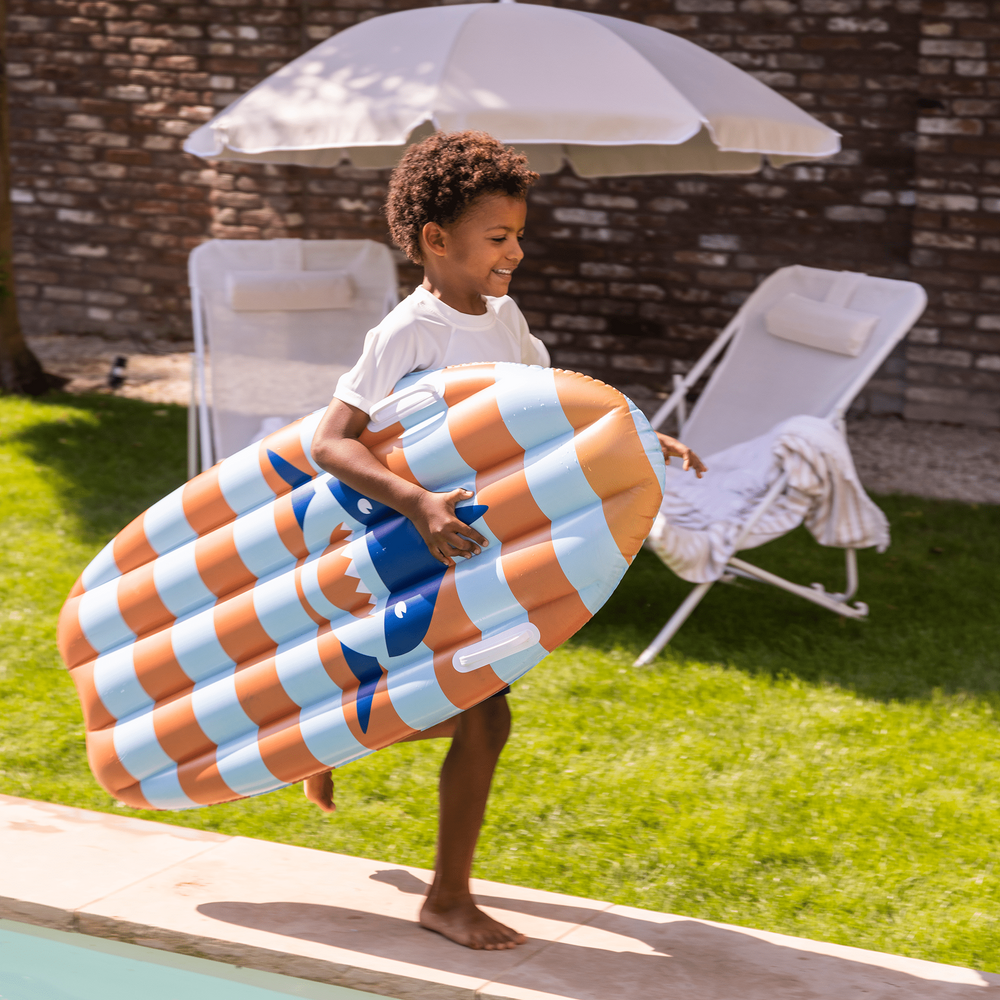 Swim Essentials Inflatable Surfboard - Striped Shark, 120 cm