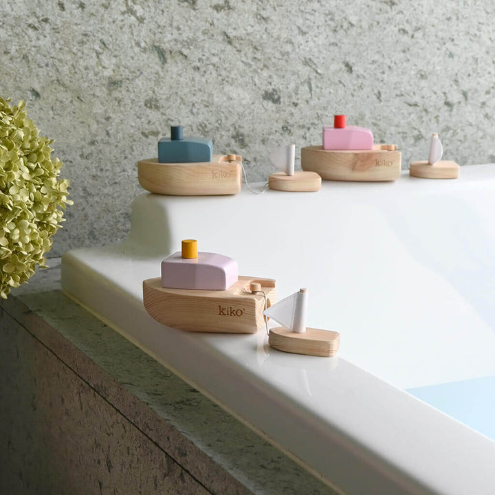 Kiko+ Ofune Wind-Up Boat, Pink