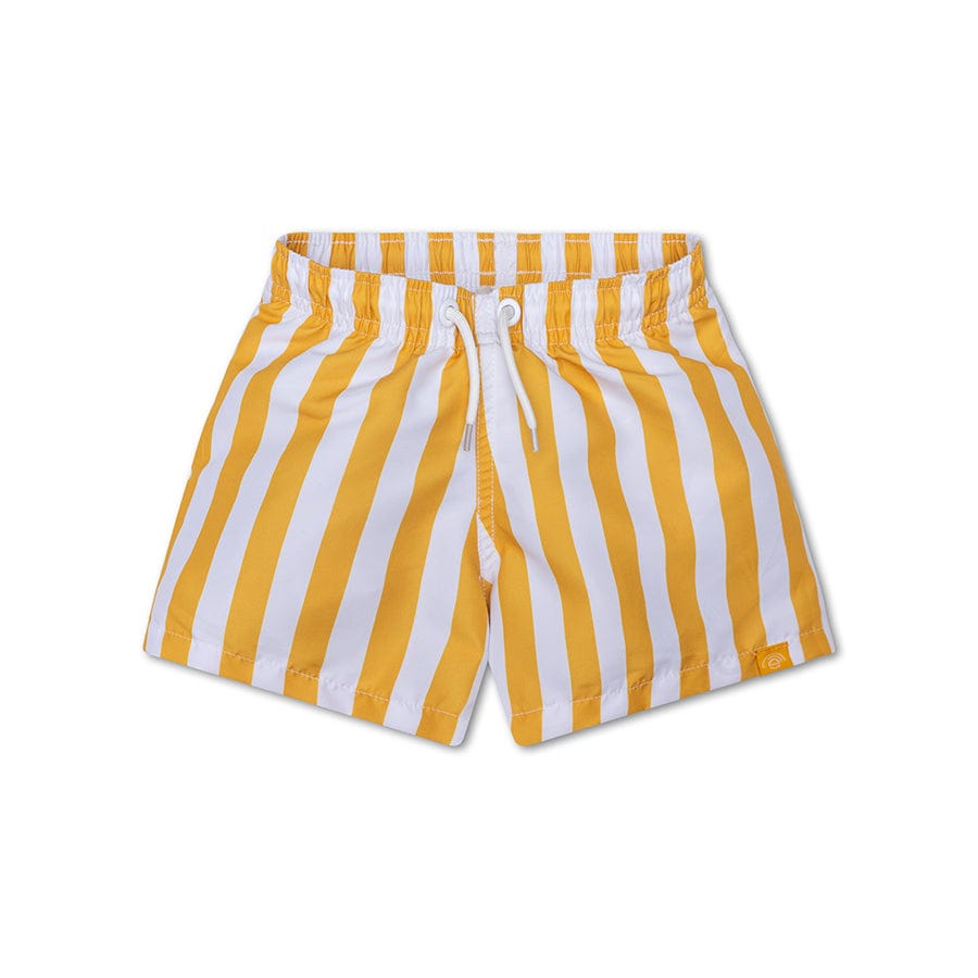 Swim Essentials Boys UV Swim Short, Yellow/White Stripes