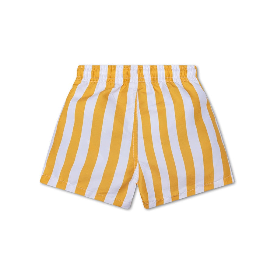 Swim Essentials Boys UV Swim Short, Yellow/White Stripes