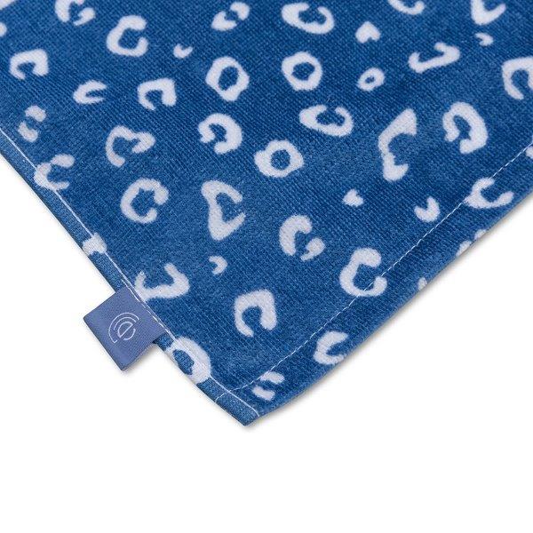 Swim Essentials Luxe Beach Towel, Blue Leopard