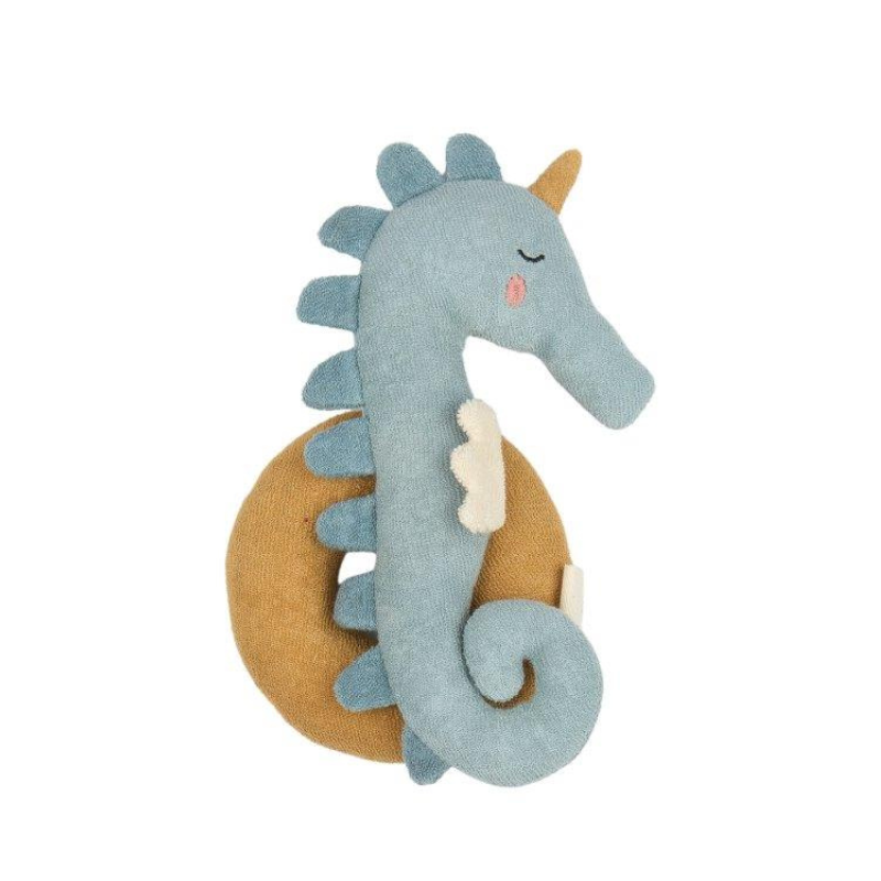 Fabelab Rattle - Seahorse, Slate, 21 cm